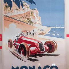 Metal sign Monaco car racing 8 Aout 1937