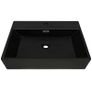 Basin with Faucet Hole Ceramic Black 60.5x42.5x14.5 cm Image 2