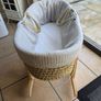 Wicker Moses Basket with Wooden Rocking Stand Image 2