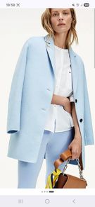 Tommy Hilfiger Double Faced Wool Blend Coat - Blue - EUR 36 Fits UK 10 - BNWT RRP 299