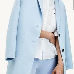 Tommy Hilfiger Double Faced Wool Blend Coat - Blue - EUR 36 Fits UK 10 - BNWT RRP 299