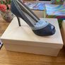 High heels peep toe silver Image 4
