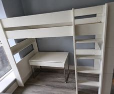 High sleeper single bed with desk