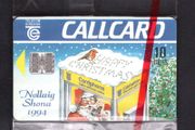 1994 Ireland 10 unit Happy Christmas in 1994 (Schlumberger SC7) Call Card Mint in packaging