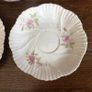 Edwardian Unstamped Ornate Porcelain Tea cup saucer and side Trio Image 6