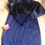 NWT ASOS Navy One Shouldered Dress with Black Velour Detail (Size 10-12) Image 8
