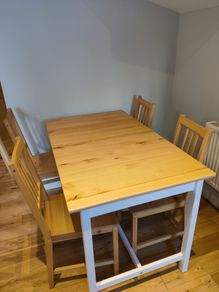 Extendable Table and 4 Chairs Ikea Pinntorp