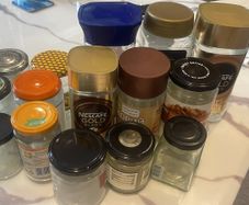 Empty glass jars