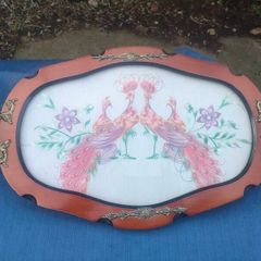 Art Deco Embroidered Serving Tray