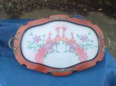 Art Deco Embroidered Serving Tray