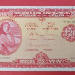 Irish 1976 Lavery Twenty pound banknote in Very Fine condition