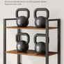Industrial 5 Tier Bookcase Vintage Brown and Black Book Shelf Storage Shelving Unit Image 4