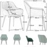 Set of Velvet Barstools - Forest Green Image 3