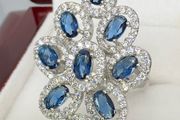 Blue &amp; White Sapphire Ring