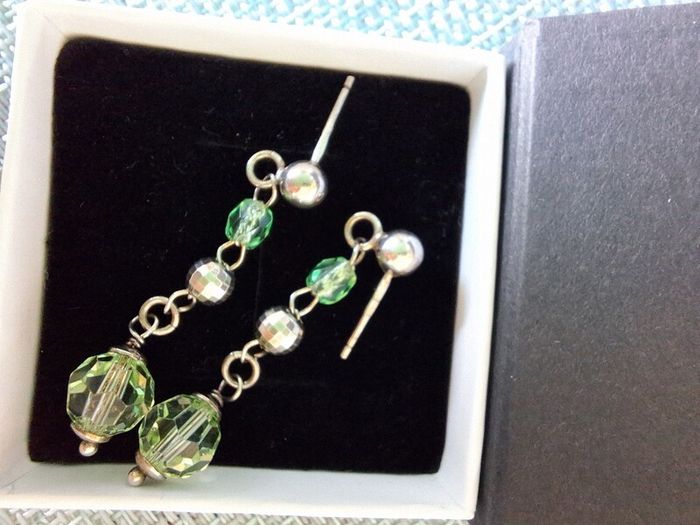 new silver earrings
