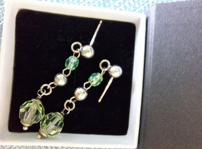 new silver earrings