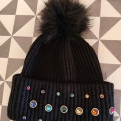 Kurt Geiger London crystal-embellished beanie