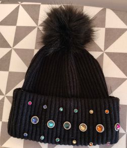 Kurt Geiger London crystal-embellished beanie