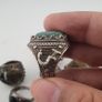 Antique Style Ring Collection 15 Mixed Brass, Glass & Stone Rings Image 6