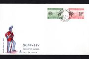 1980 Guernsey 14p &amp; 16p Postage Due Stamp First Day Cover (FDC).