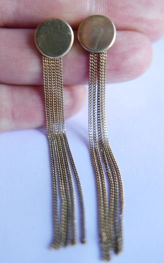 Sterling Silver 925 Gold Plated Dangle Boho Earrings 4,8g