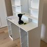 Dressing Table with LED Bulbs Mirror 9 Drawers & Shelves Image 5