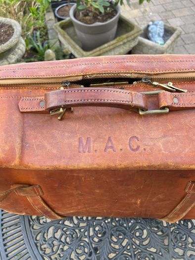 old leather suitcase