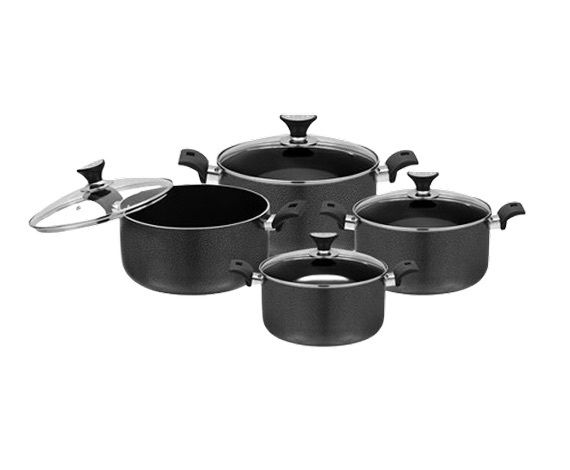 Pot set woth glass lid