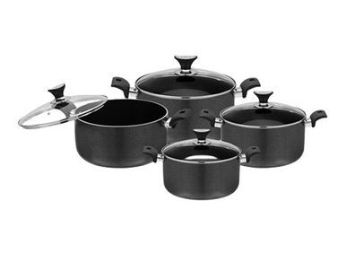 Pot set woth glass lid