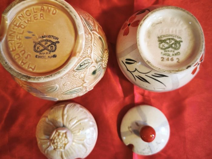 Two vintage honey pots
