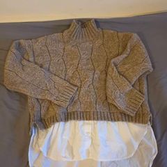 sweater with built in shirt