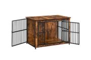 Dog cage up to 32 kg with 2 doors Dog Crate Dog Cage Furniture, Side Table, Dog Box, Modern Indoor Dog Kennel for Dogs up to 32 kg, Heavy Duty, Closed Base, Dog House, 2 Doo