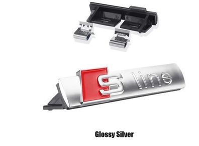 Car Styling S Line Badge Auto Front Grille Emblem Decoration Sticker For Audi Q5 A4 B6 B9 A5 B8 A3 8V 8P 8l A6 C7 RS S3 S5 Sline