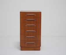 Vintage Teak 6 Drawer Tallboy Fresco By G-Plan Furniture, 1960s.