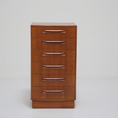 Vintage Teak 6 Drawer Tallboy Fresco By G-Plan Furniture, 1960s.