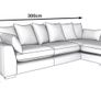 DFS Teal Velvet Corner Sofa with Chaise Image 4