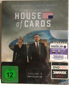 House Of Cards - Season 3 (2015) [Blu-ray TV Digipack] STILL SEALED [IMPORT-Region Free ABC]