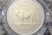 Malta 2 Euro Base Metals Uncirculated Coin 2025 - The Maltese Ox - Maltese Native Species