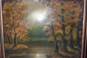 Beautiful large oil painting on board