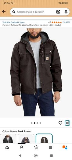 Carharrt Bartlett Sherpa lined Mens Jacket