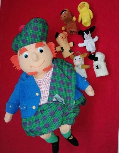 Old Mac Donald Soft Toy, 6 Finger Puppets & Board Book