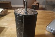 (Move out sell-see my other low priced ads) Table Lamp with Faux Leather Base