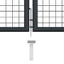 Mesh Garden Gate Galvanised Steel 400x150 cm Grey Image 5