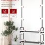 Large Capacity Freestanding Clothes Rack with 2-Tier Shoe Organizer & Non-Slip Feet, Heavy-Duty Clothing Rail for Bedroom, Entrance, Laundry, 74 x 30 x 150cm, Black Image 3