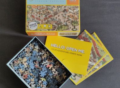Odd Pieces "Snack Attack" 1000 piece mystery puzzle