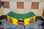 Toy Train Playset Structure, Turntable and Engine Shed Section