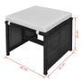 11 Piece Outdoor Dining Set with Cushions Poly Rattan Black Image 2