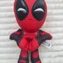 Official Marvel Comics Deadpool Heart Sign 12" Large Plush Soft Used Please see pictures Image 2