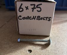 coach bolts m6 x75 qty 100