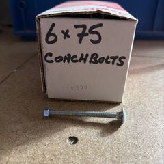 coach bolts m6 x75 qty 100
